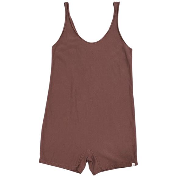 TKEES Short Playsuit Romper in Cafe - Picture 5 of 7